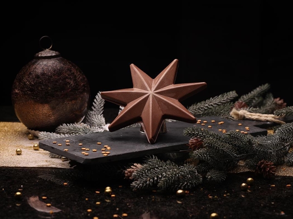 kerstster van chocolade